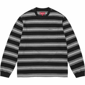 Supreme Stripe Pocket L/S Top Black