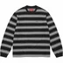 Supreme Stripe Pocket L/S Top - Black (front)