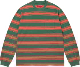 Supreme Stripe Pocket L/S Top Green