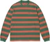 Supreme Stripe Pocket L/S Top - Green (front)