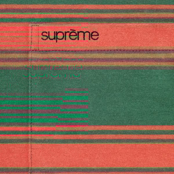 Supreme Stripe Pocket L/S Top - Green (front)
