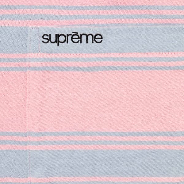 Supreme Stripe Pocket L/S Top - Pink (front)