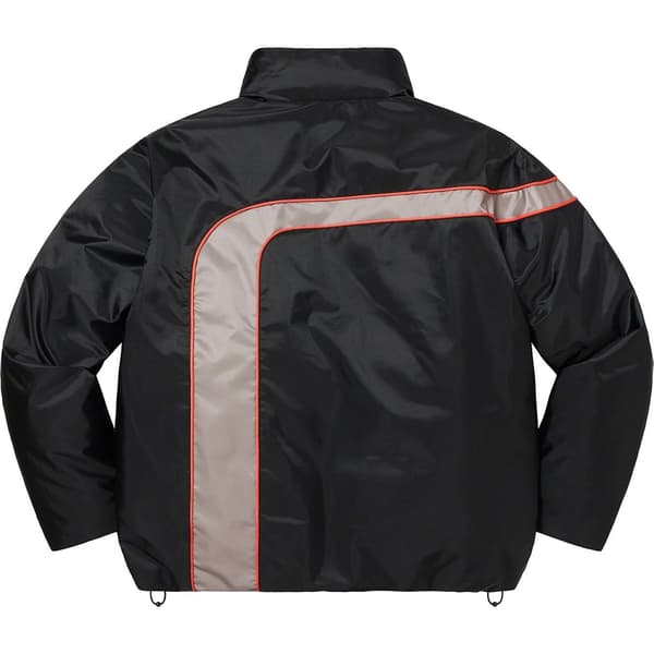 Supreme Stripe Puffer Jacket - Black (front)