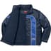 Supreme Stripe Puffer Jacket - Navy (front)