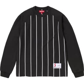 Supreme Stripe Raglan L/S Top Black