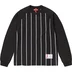 Supreme Stripe Raglan L/S Top - Black (front)
