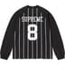 Supreme Stripe Raglan L/S Top - Black (front)