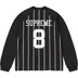 Supreme Stripe Raglan L/S Top - Black (front)