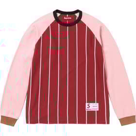 Supreme Stripe Raglan L/S Top Maroon