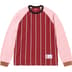 Supreme Stripe Raglan L/S Top - Maroon (front)