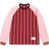 Supreme Stripe Raglan L/S Top - Maroon (front)
