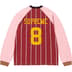 Supreme Stripe Raglan L/S Top - Maroon (front)