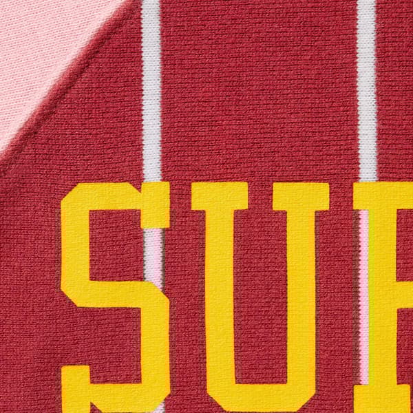 Supreme Stripe Raglan L/S Top - Maroon (front)