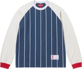 Supreme Stripe Raglan L/S Top Navy
