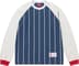 Supreme Stripe Raglan L/S Top - Navy (front)