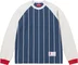 Supreme Stripe Raglan L/S Top - Navy (front)