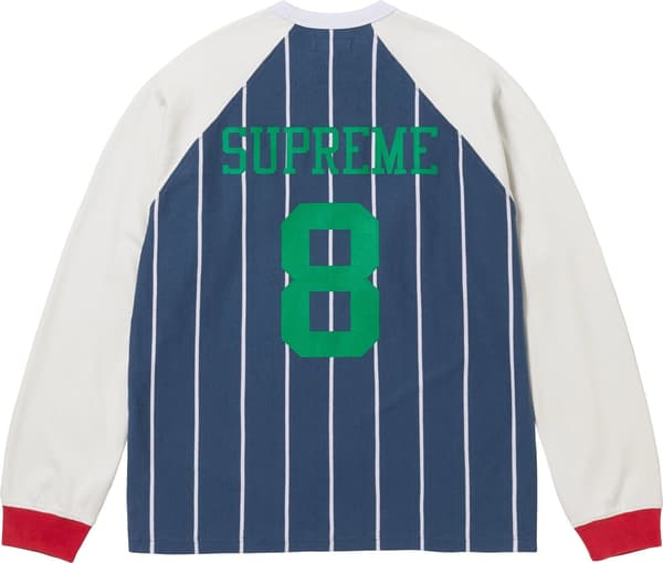 Supreme Stripe Raglan L/S Top - Navy (front)
