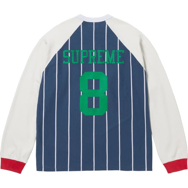 Supreme Stripe Raglan L/S Top - Navy (front)