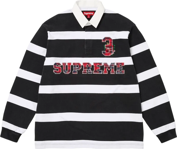 Supreme Stripe Rugby - Black (front)