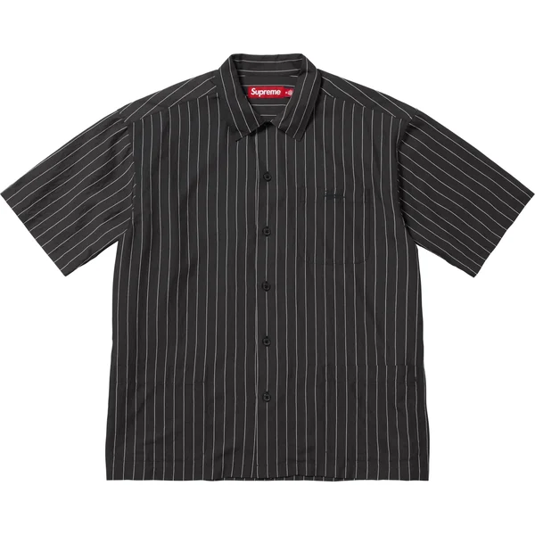 Supreme Stripe S/S Pajama Shirt - Black (front)