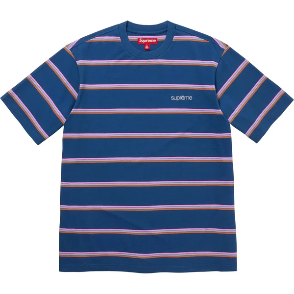 Supreme Stripe S/S Top - Navy (front)