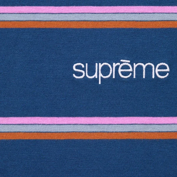 Supreme Stripe S/S Top - Navy (front)