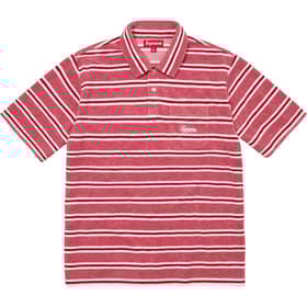 Supreme Stripe Terry S/S Polo Red