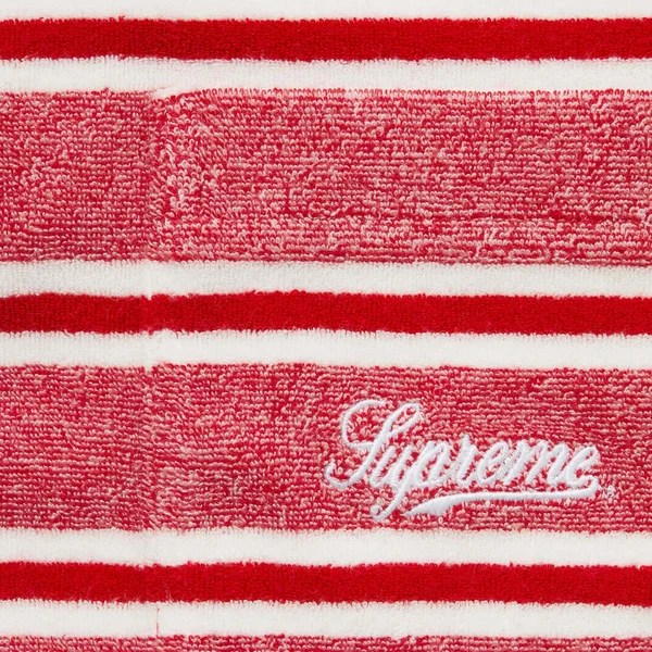 Supreme Stripe Terry S/S Polo - Red (front)