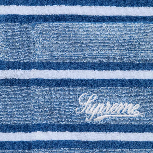 Supreme Stripe Terry S/S Polo - Royal (front)