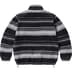 Supreme Stripe Zip Up Fleece Jacket - Black (front)