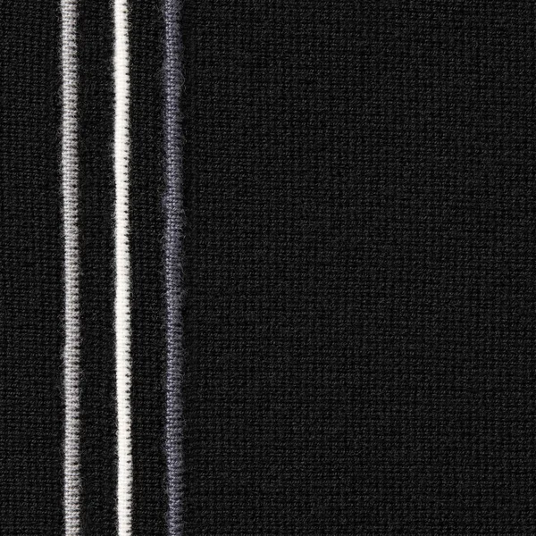 Supreme Stripe Zip Up Polo Sweater - Black (front)