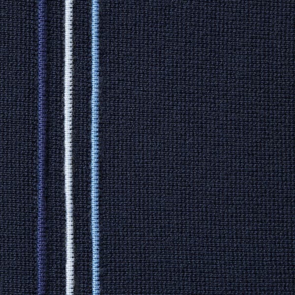 Supreme Stripe Zip Up Polo Sweater - Navy (front)