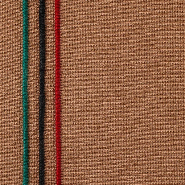 Supreme Stripe Zip Up Polo Sweater - Tan (front)