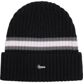 Supreme Striped Cashmere Beanie Black