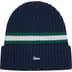 Supreme Striped Cashmere Beanie - Navy (front)