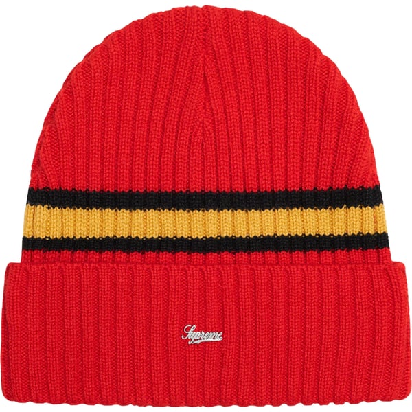 Supreme Striped Cashmere Beanie - Red (front)