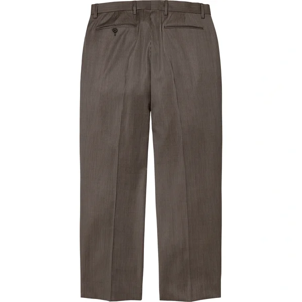 Supreme Striped Wool Trouser - Brown Stripe (front)