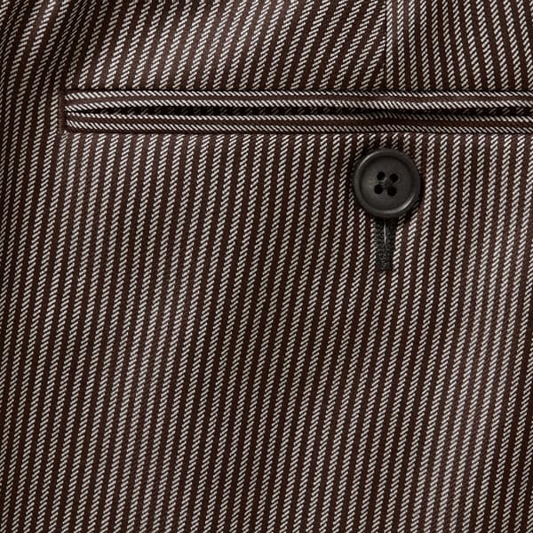 Supreme Striped Wool Trouser - Brown Stripe (front)