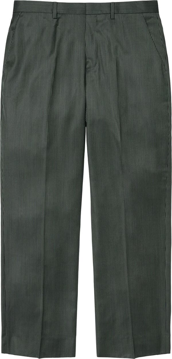 Supreme Striped Wool Trouser - Green Stripe (front)