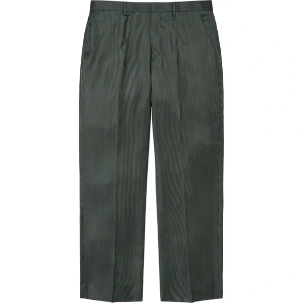Supreme Striped Wool Trouser - Green Stripe (front)