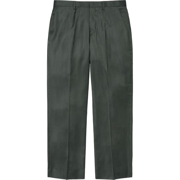 Supreme Striped Wool Trouser - Green Stripe (front)