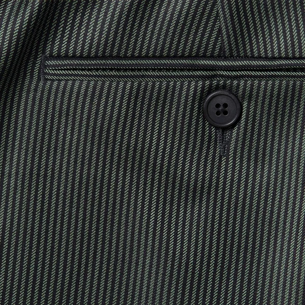 Supreme Striped Wool Trouser - Green Stripe (front)