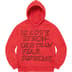 Supreme Stronger Than Fear Hooded Sweatshirt - Burnt Red (front)