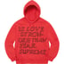Supreme Stronger Than Fear Hooded Sweatshirt - Burnt Red (front)