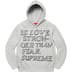 Supreme Stronger Than Fear Hooded Sweatshirt - Heather Grey (front)