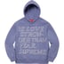 Supreme Stronger Than Fear Hooded Sweatshirt - Light Purple (front)