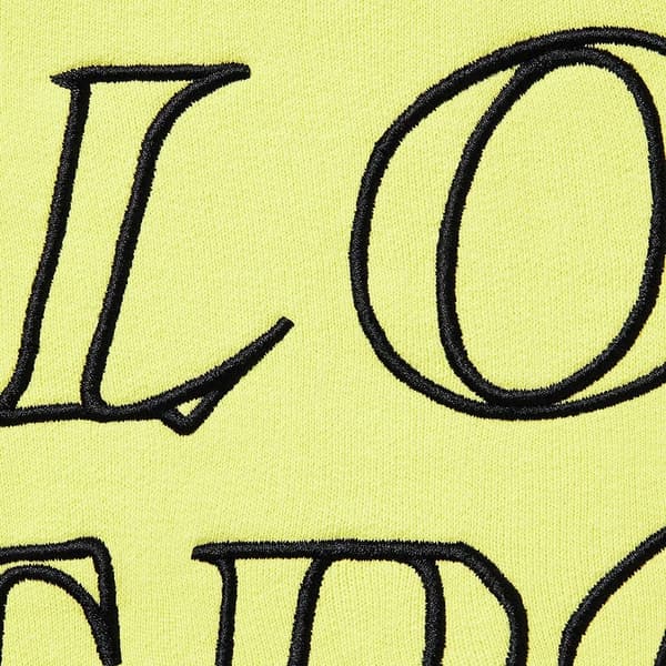 Supreme Stronger Than Fear Hooded Sweatshirt - Lime (front)