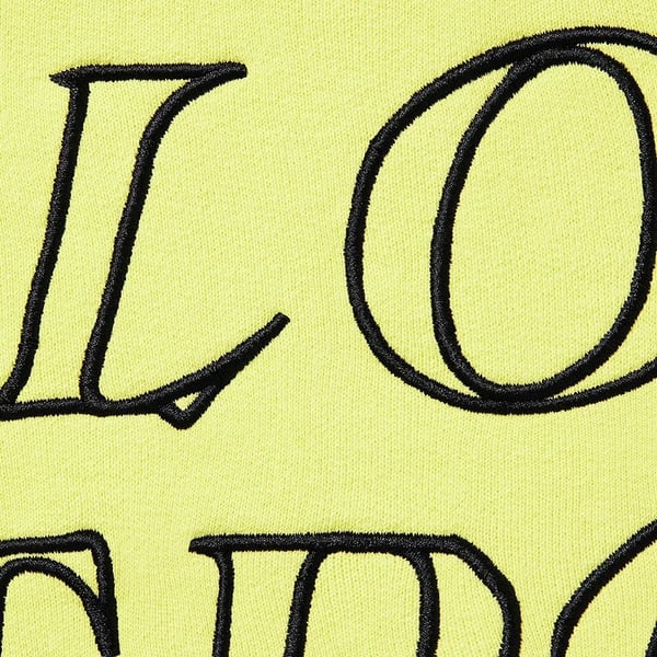 Supreme Stronger Than Fear Hooded Sweatshirt - Lime (front)