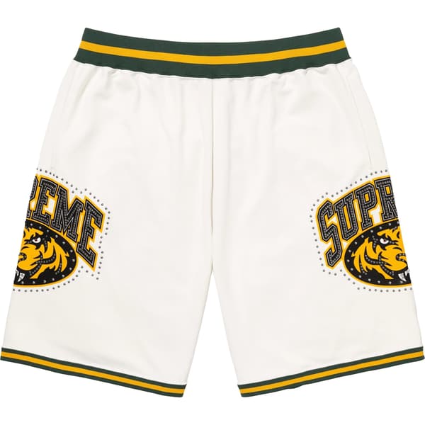 Supreme Studded Basketball Short - White (front)