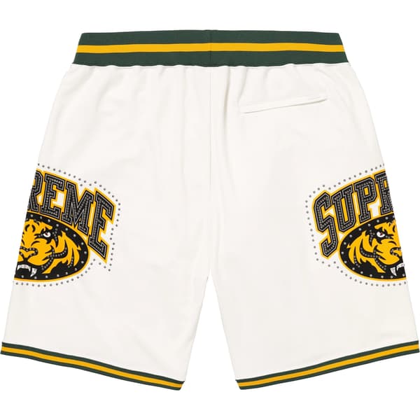 Supreme Studded Basketball Short - White (front)
